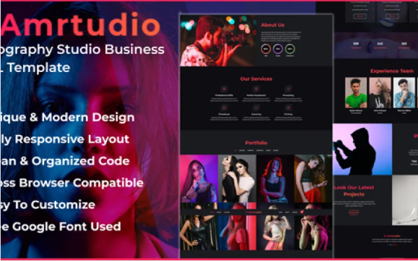 Amrtudio – Photography Studio Business HTML Template — Template by Templatemonster