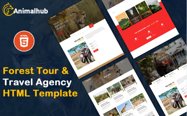 Animalhub – Forest Tour & Travel Agency HTML Template