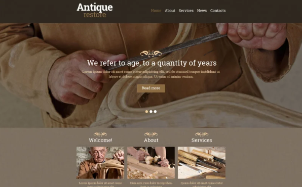 Antique Store Responsive Website Template