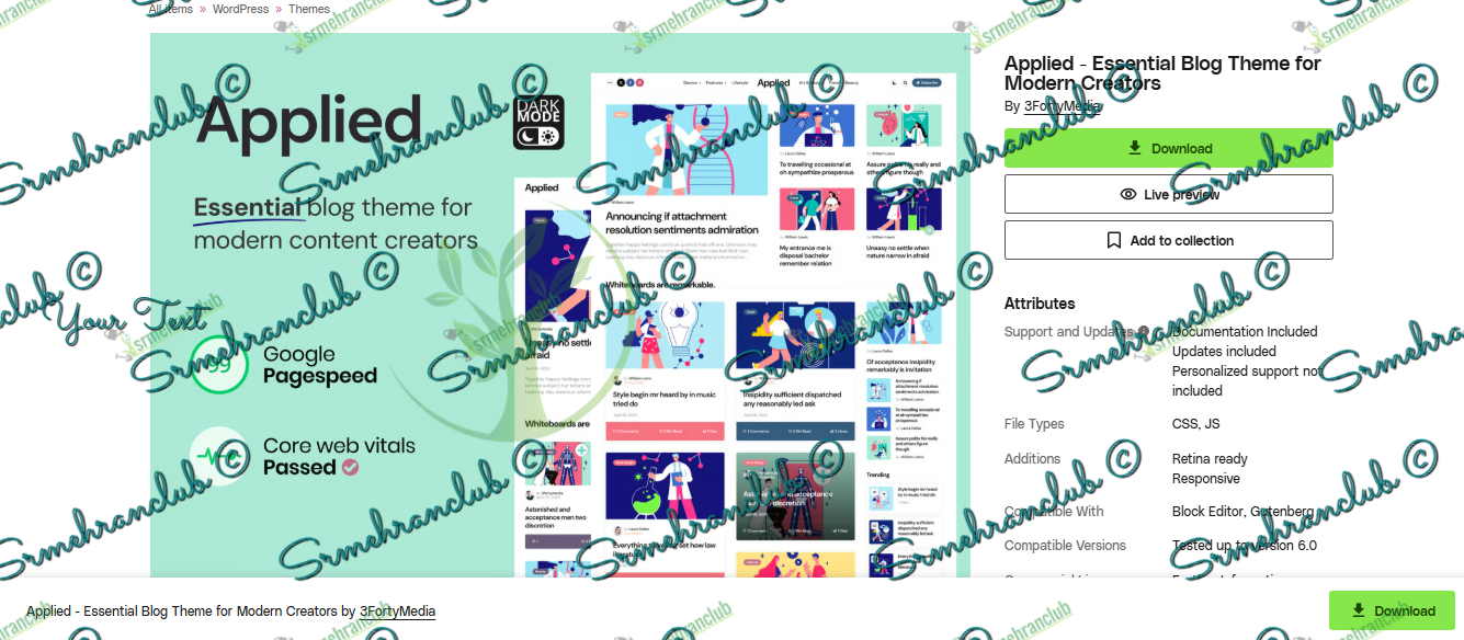 Applied WordPress Theme Free Download – Essential Blog for Creators GPL