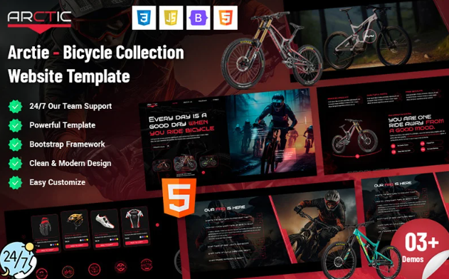 Arctie - Bicycle Collection Website Template