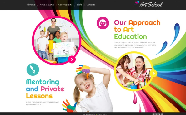 Art School Website Template