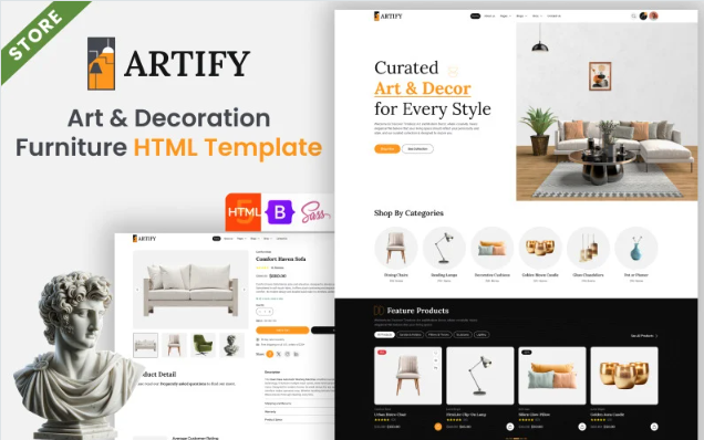 Artify - Art & Modern Decoration Design Studio HTML Template Website Template
