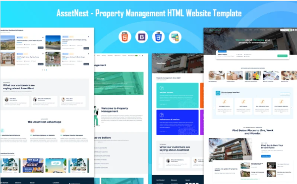 Asset Nest – Property Management HTML Website Template