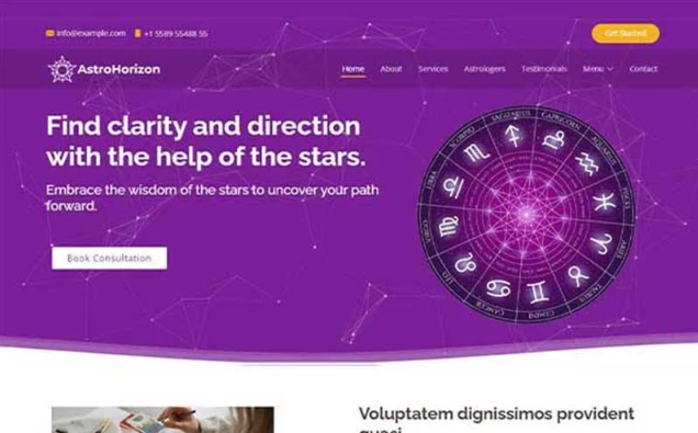 AstroHorizon - Astrology HTML Website Template