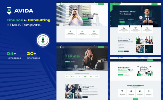 Avida - Finance and Consulting HTML5 Template Website Template