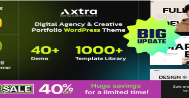 Axtra | Digital Agency Creative Portfolio Theme