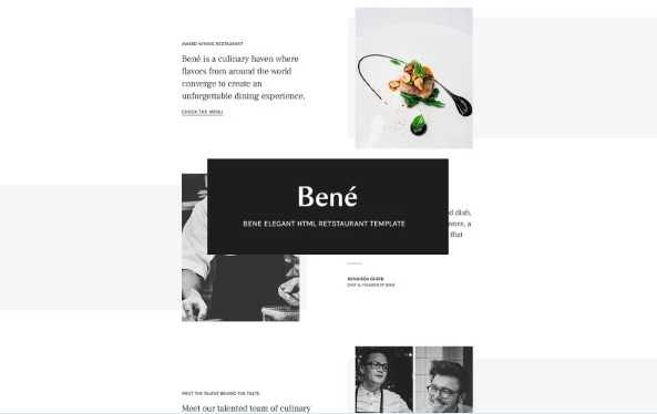 BENE – Elegant Restaurant Html Template — Template by Templatemonster