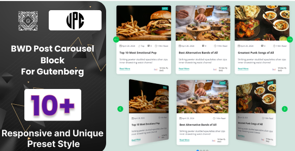 BWD Post Carousel Block For Gutenberg