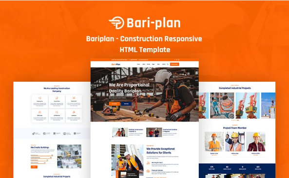 Bariplan – Construction Website Template