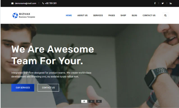 Bizvax – Corporate & Business Services Multipurpose HTML5 Website Template — Template by Templatemonster