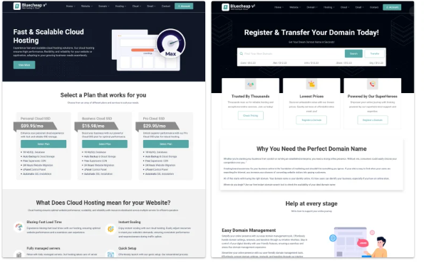 Blucheap Host v2 Web Hosting WHMCS Template — Template by Templatemonster