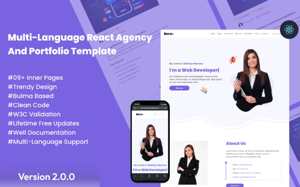 Boros – Portfolio Multi-Language Creative React Template — Template by Templatemonster