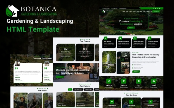 Botanica – Gardening and Landscaping HTML5 Website Template — Template by Templatemonster