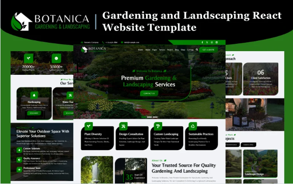 Botanica – Gardening and Landscaping React Website Template — Template by Templatemonster