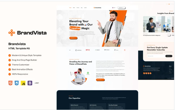 Brandvista – Creative Multipurpose HTML Template for Agencies & Branding Studios — Template by Templatemonster