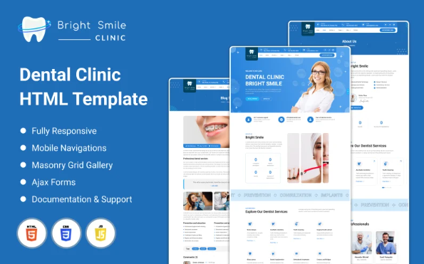 BrightSmile – Dental Clinic HTML Template — Template by Templatemonster