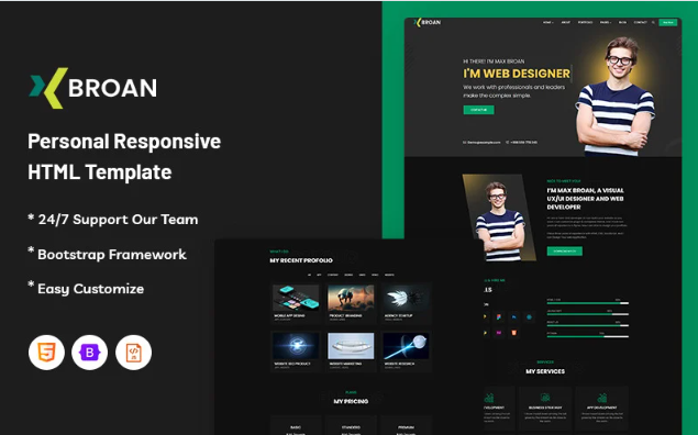 Broan – Personal Responsive Website Template