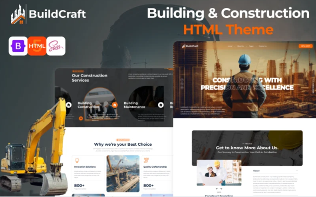 Built Craft - Construction & Architecture Design HTML Website Template