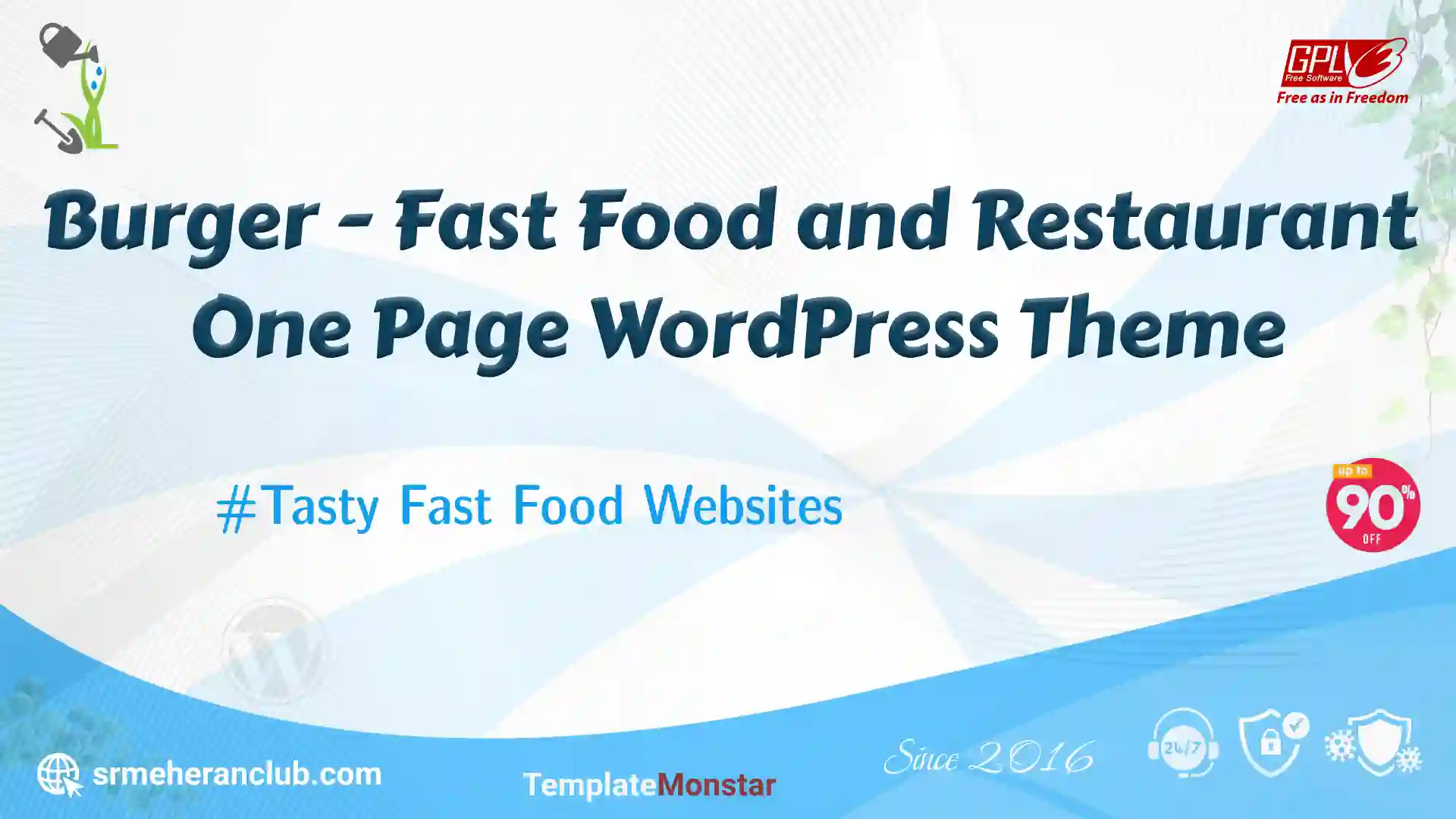 Burger – Fast Food and Restaurant One Page WordPress Theme — Theme by Templatemonster