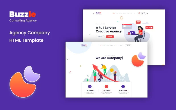 Buzzle – Agency Company HTML Template — Template by Templatemonster