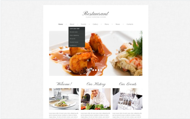 Cafe and Restaurant Responsive Website Template 1.0