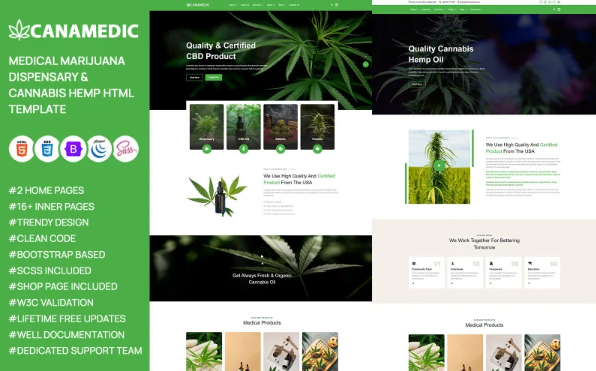 Canamedic – Medical Marijuana Dispensary & Cannabis Hemp HTML Template — Template by Templatemonster