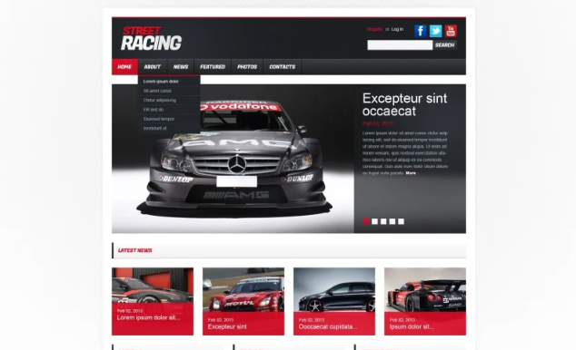 Car Racing Responsive Website Template