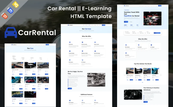 Car Rental || E-Learning HTML Template