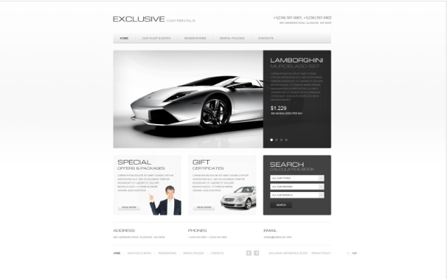 Car Rental Website Template 1.0