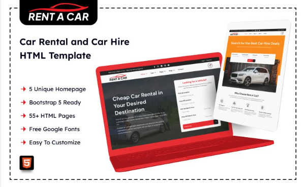 Car Rental and Hire HTML Template – Rent A Car — Template by Templatemonster