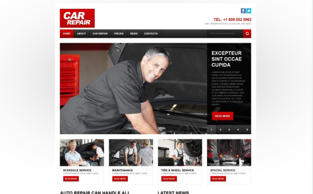 Car Repair Responsive Website Template 1.0