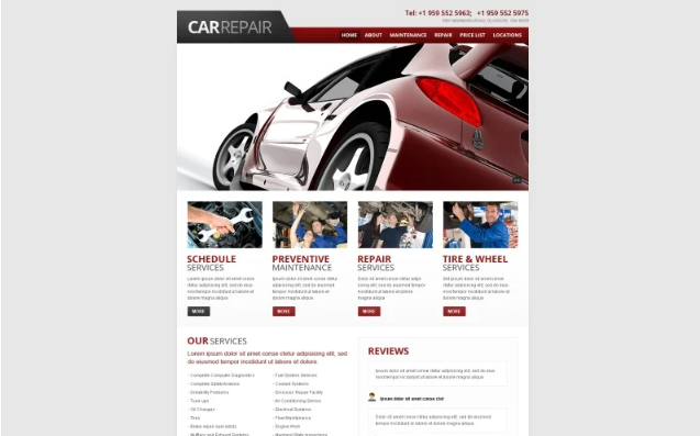 Car Repair Website Template