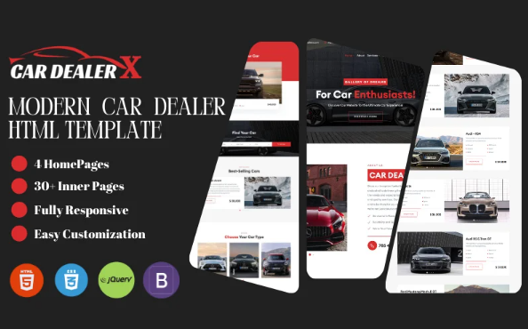CarDealerX – Premium Car Dealer and Rental HTML Template — Template by Templatemonster