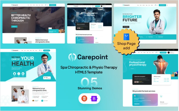 Carepoint - Spa Chiropractic & Physio Therapy HTML5 Template Website Template