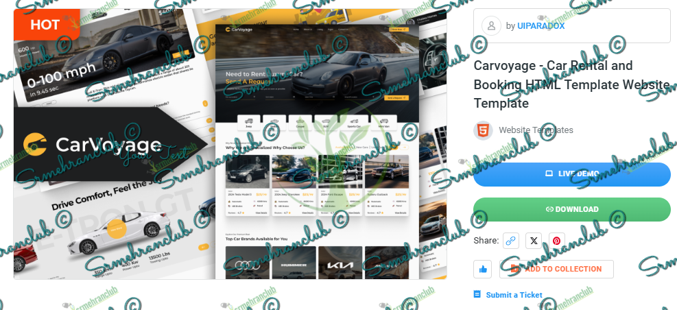 Carvoyage - Car Rental and Booking HTML Template Website Template 1.0 ...