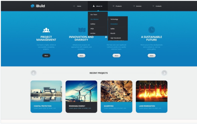 Civil Engineering Website Template