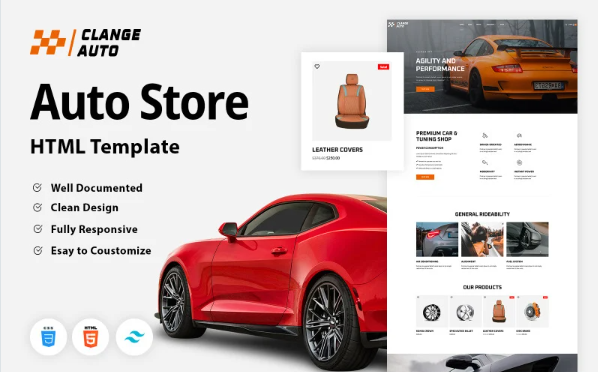 Clange Auto – Car Parts Tailwind CSS Template — Template by Templatemonster