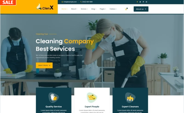 Cleaning Service Company HTML5 Template — Template by Templatemonster