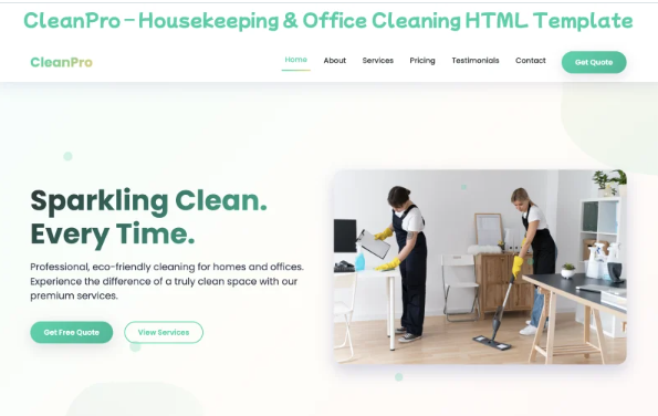 Cleanpro – Housekeeping & Office Cleaning HTML Template like handyman