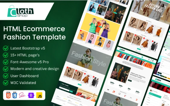 Cloth Shop – HTML5 Fashion & clothing shop Template — Template by Templatemonster
