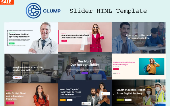 Clump - Multiple Website Slider HTML Template