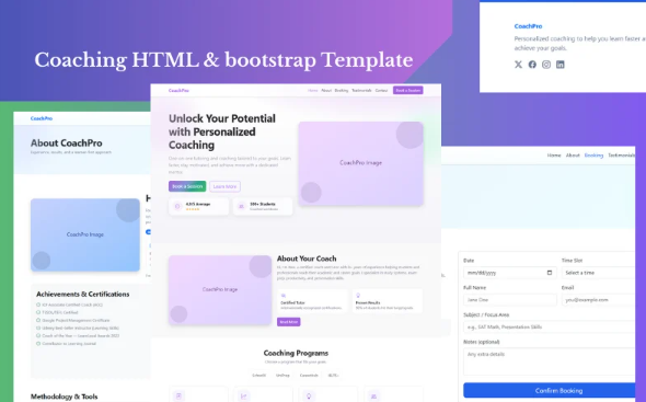 CoachPro – Bootstrap 5 Coaching Website Template