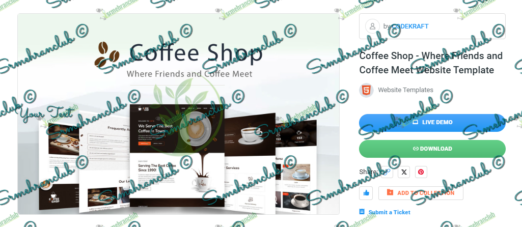 Coffee Shop Café HTML Template GPL Free Download