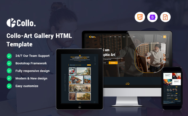 Collo is a Art Gallery Website Template