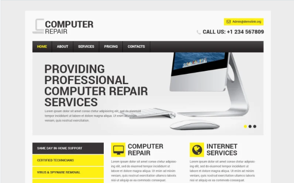 Computer Repair Responsive Website Template 1.0