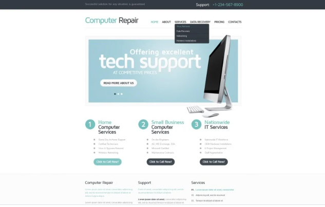 Computer Repair Website Template
