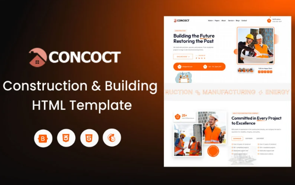 Concoct — Mordern Construction and Architecture HTML Template