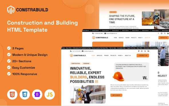 ConstraBuild – Real Estate and Construction HTML Template