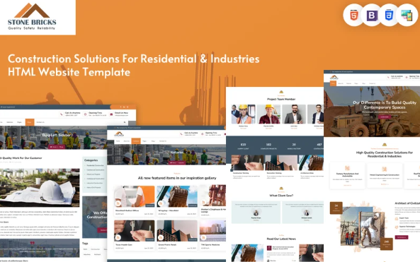 Construction Company Website Template | General Contractor, Builders & Industrial HTML Theme — Template by Templatemonster